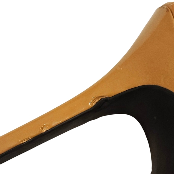 Sam & Libby Gold & Caramel Ankle Strap Peep Toe Platform Heels Size 9 New - Picture 8 of 11